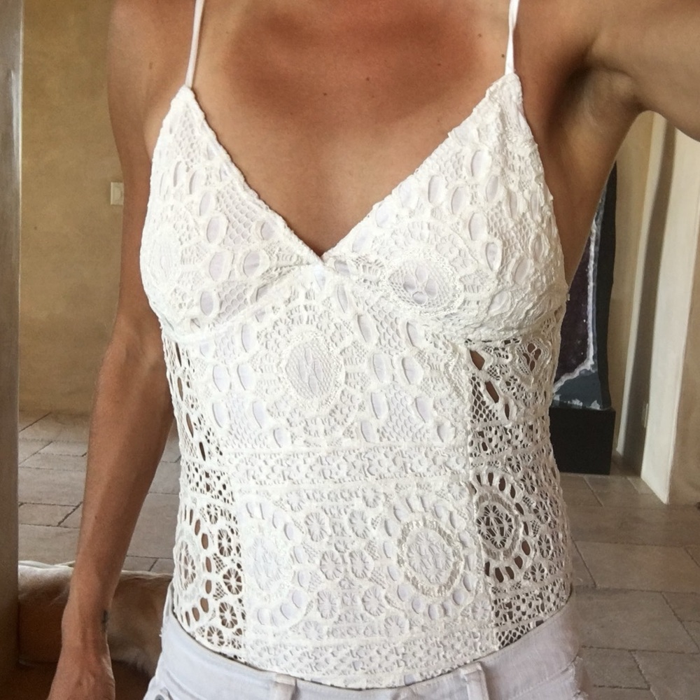 Brand nightcap white lace onesie